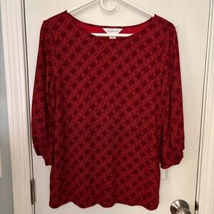Perfect 3/4 sleeve patterned blouse, Size M